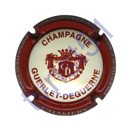 GUERLET-DEGUERNE n°20b crème contour bordeaux