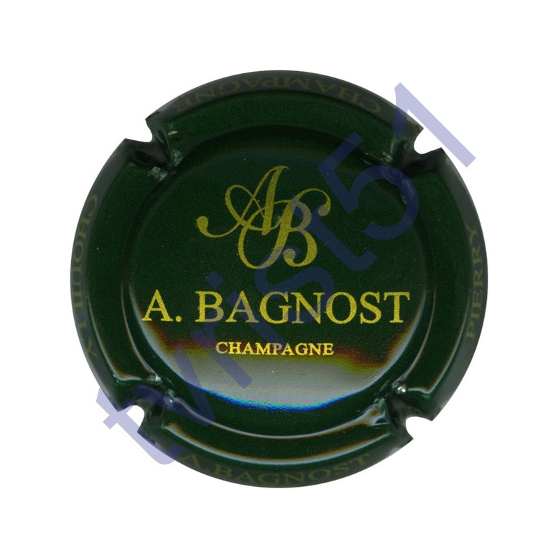 BAGNOST A. vert foncé et or