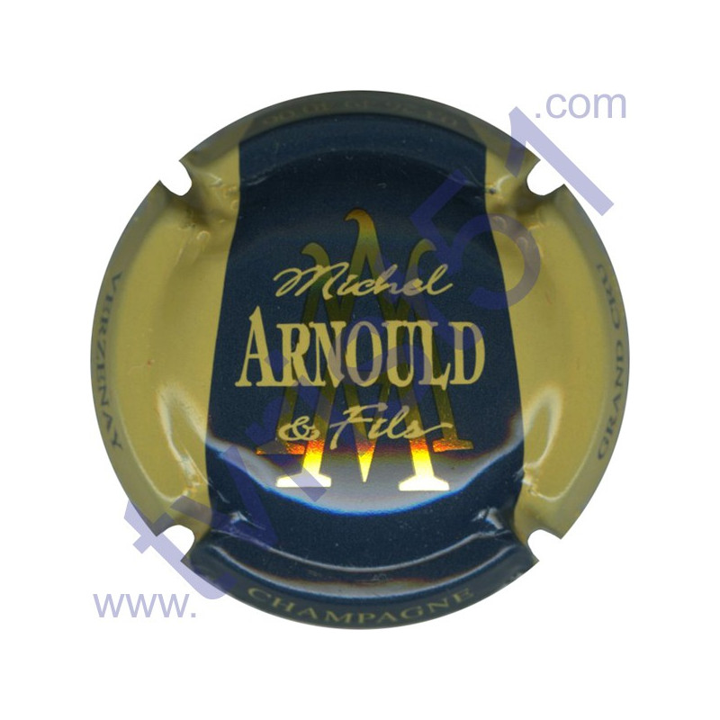 ARNOULD MICHEL n°34 bleu foncé contour crème inscription contour