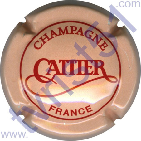 CATTIER : saumon et rouge verso or