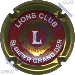 LIONS CLUB : bordeaux contour or