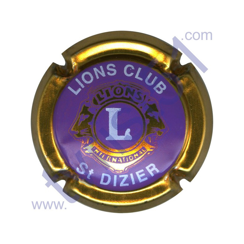 LIONS CLUB : mauve contour or