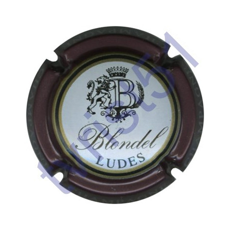 BLONDEL n°33 contour prune lettres argent