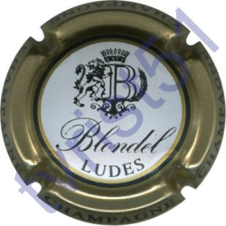 BLONDEL n°38 contour or pâle lettres noires