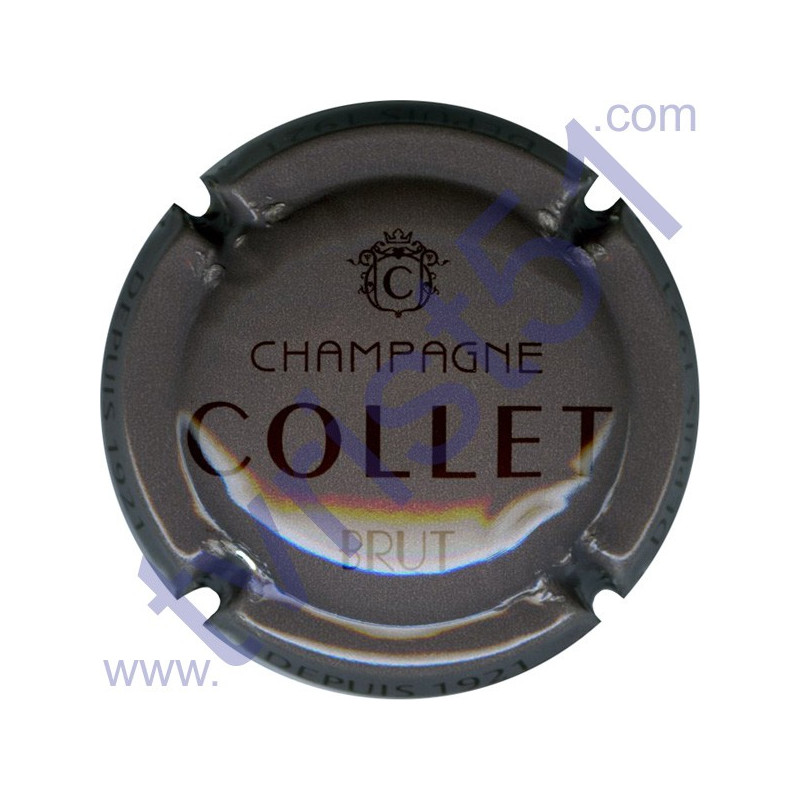 COLLET : gris Brut inscription contour