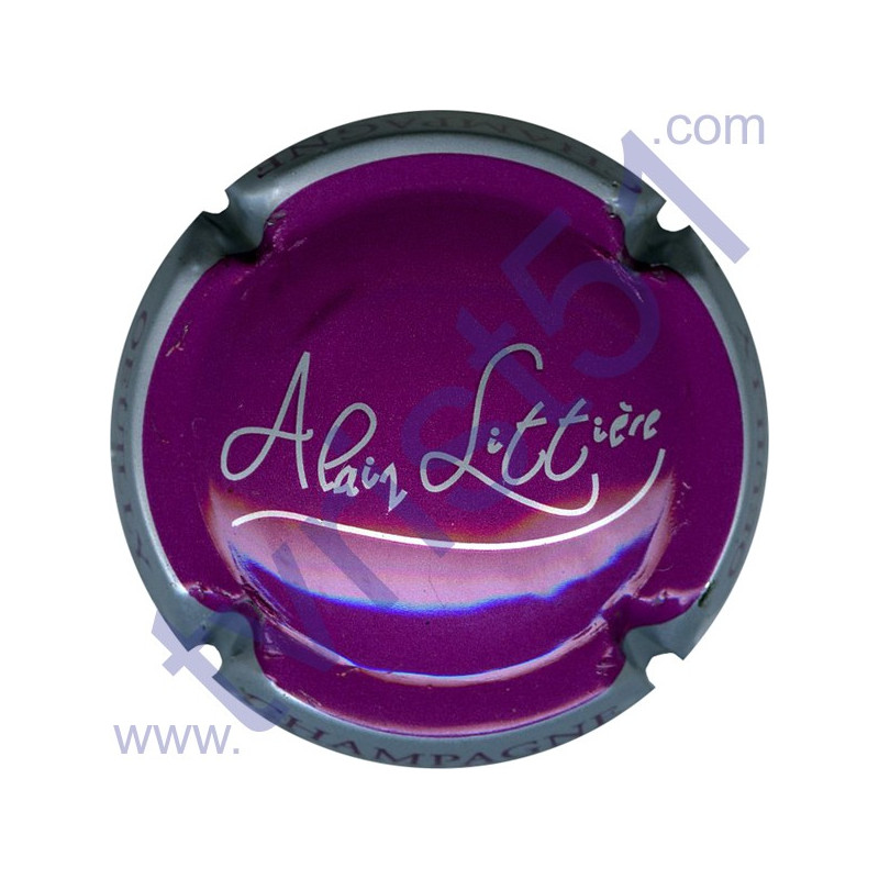 LITTIERE Alain n°09h violet contour argent