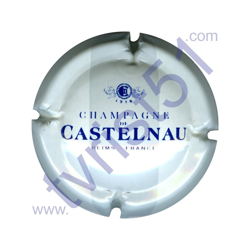 DE CASTELNAU n°07 blanc et bleu barre grise