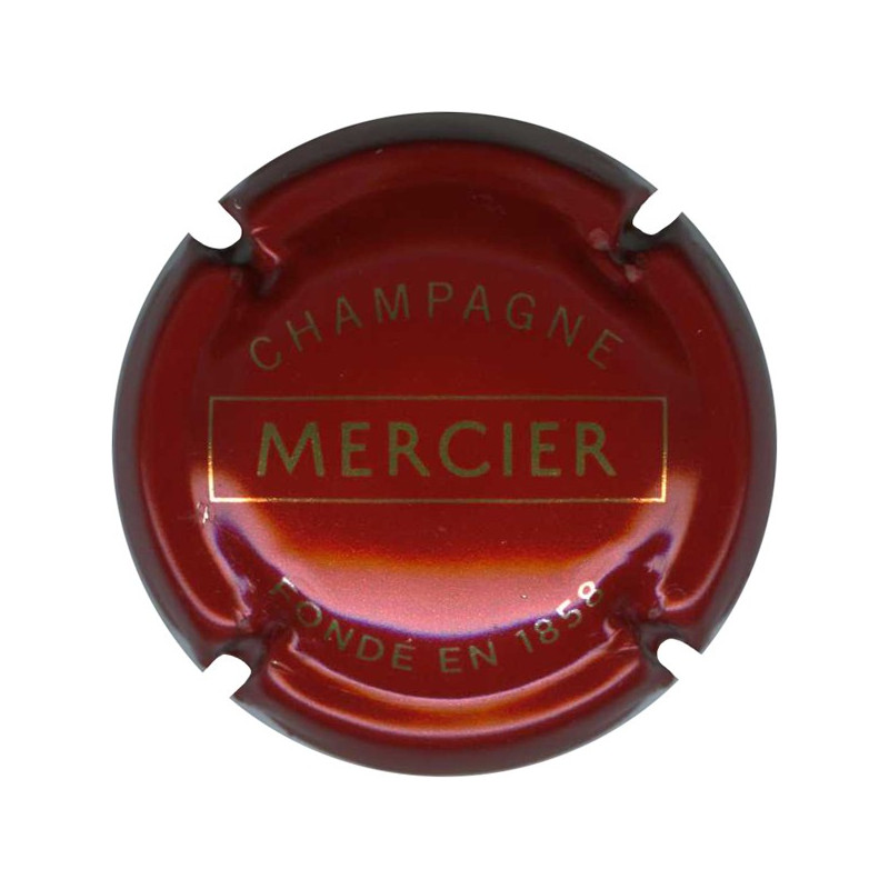 MERCIER n°38a rouge foncé et or