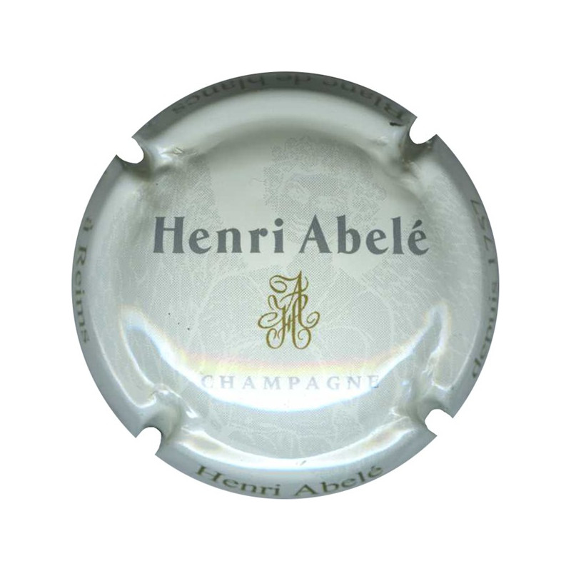 ABELE Henri : crème pâle verso métal
