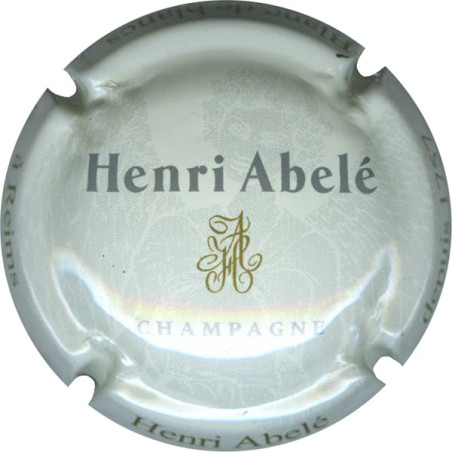 ABELE Henri : crème pâle verso métal