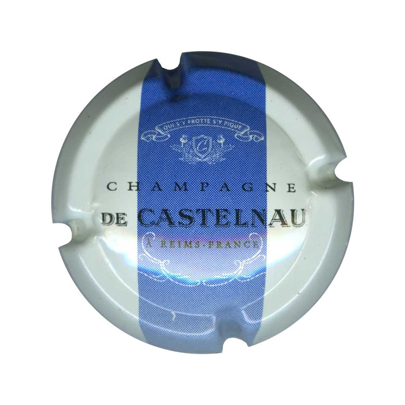 DE CASTELNAU n°03 blanc barre bleu