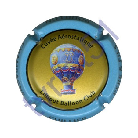 CUILLIER P. & F. n°28d Aérostatique contour bleu ciel