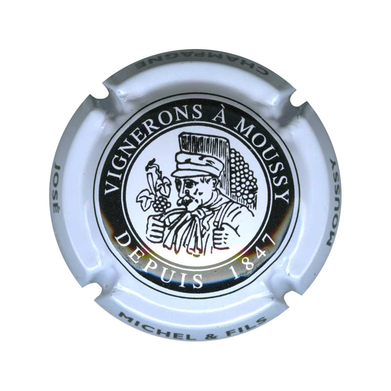 MICHEL José n°09 blanc cercle noir
