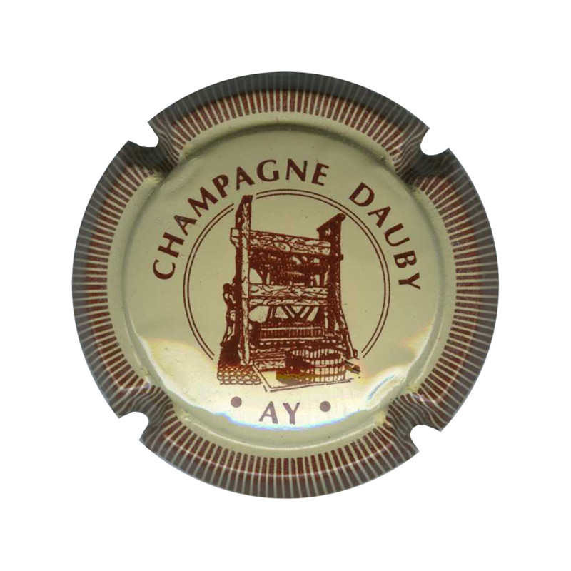 DAUBY n°03 crème et marron striée