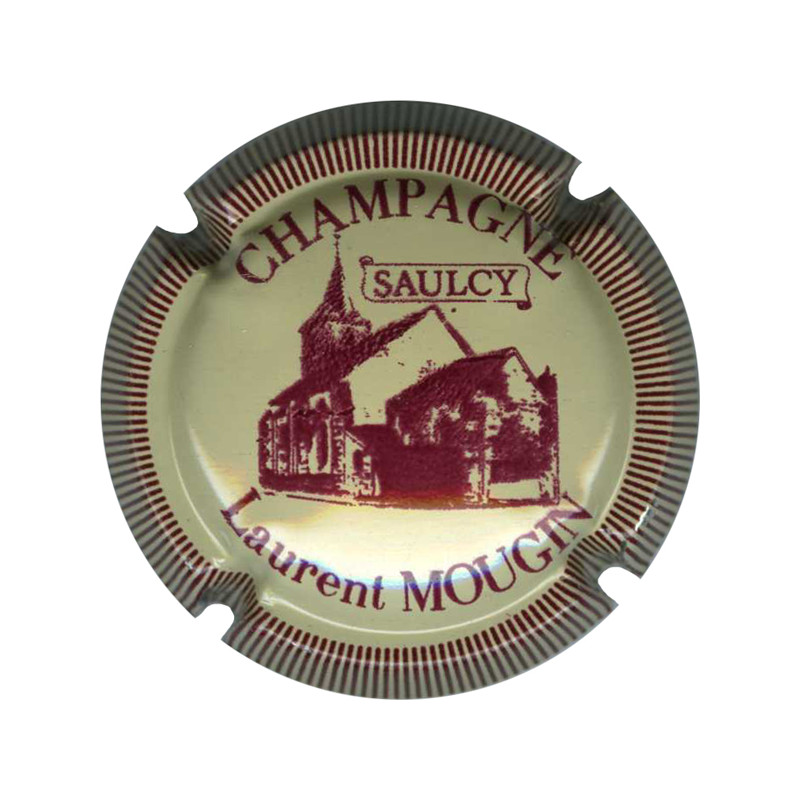 MOUGIN Laurent n°08 crème et bordeaux striée