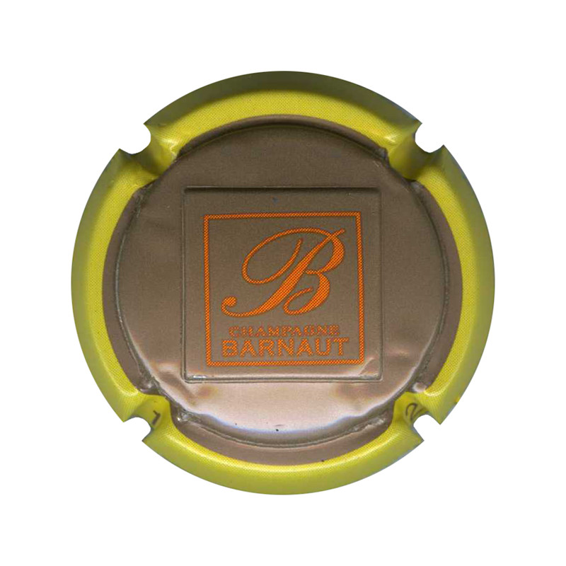 BARNAUT n°21d estampée marron et orange contour jaune