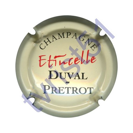 DUVAL-PRETROT : cuvée Etincelle fond crème pâle