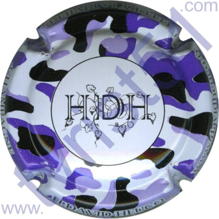DAVID-HEUCQ Henri : fond blanc tacheté violet