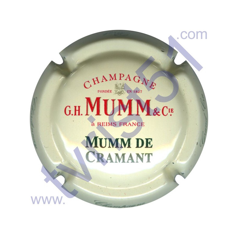 MUMM n°127 Mumm de Cramant inscription contour