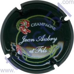 AUBRY Jean : vert foncé impression en relief